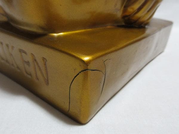 ビリケンさん置物ブロンズ樹脂製金色ゴールド縁起物幸福神様昭和レトロアンティーク