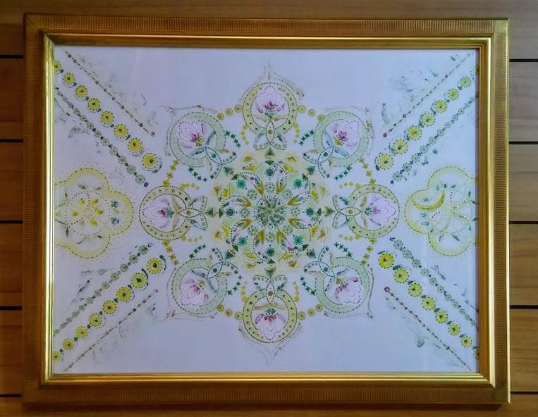 五十嵐由家の曼荼羅画411「金運大開運　春」