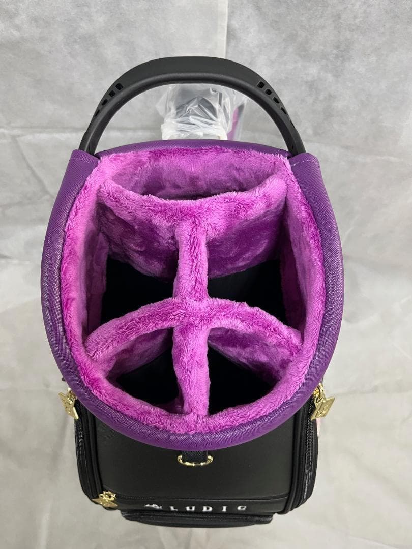 新品 ルディックゴルフ レディース 限定キャディバッグ 合皮 ブラック シェリフ