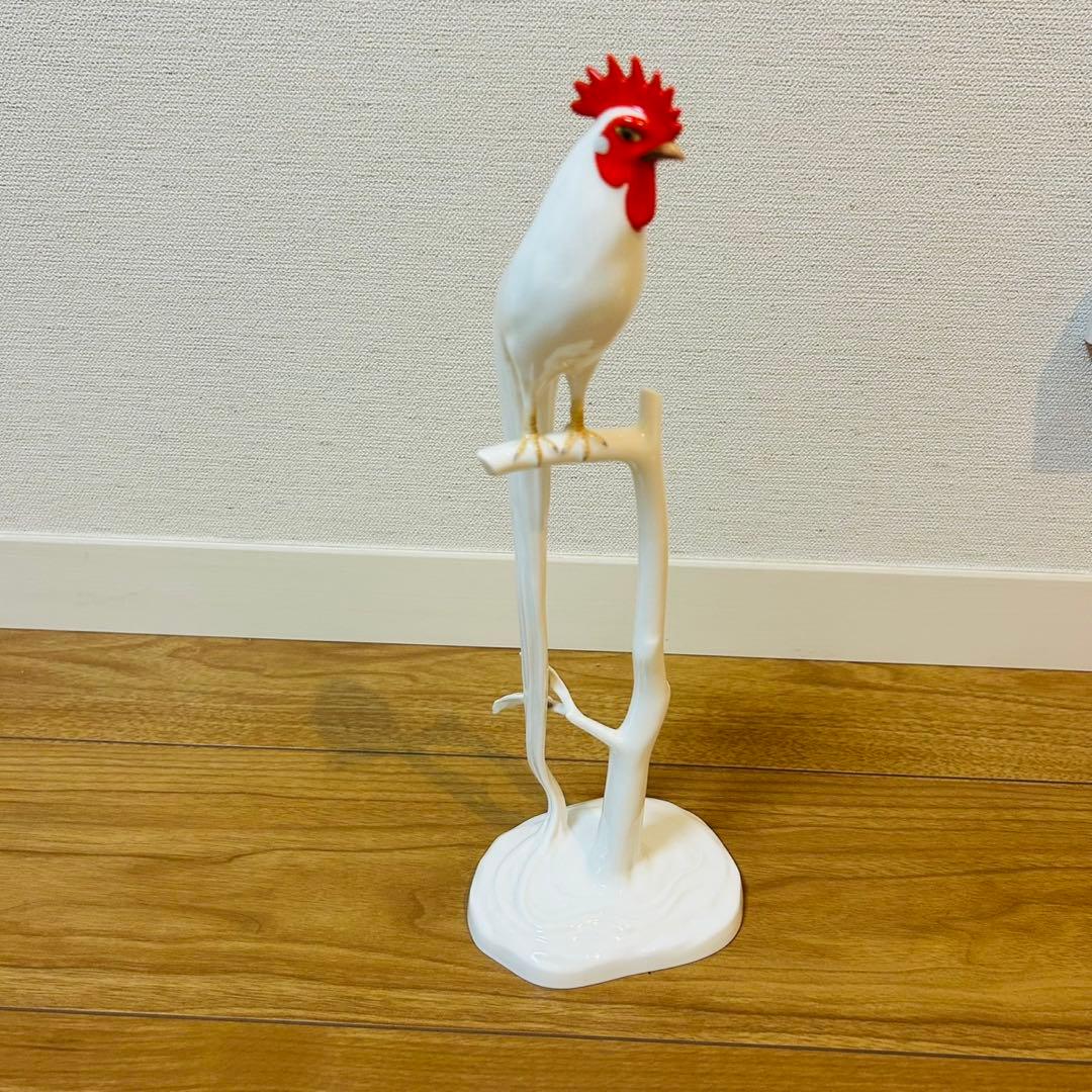 ノリタケ　置物オナガドリ(長尾鶏)