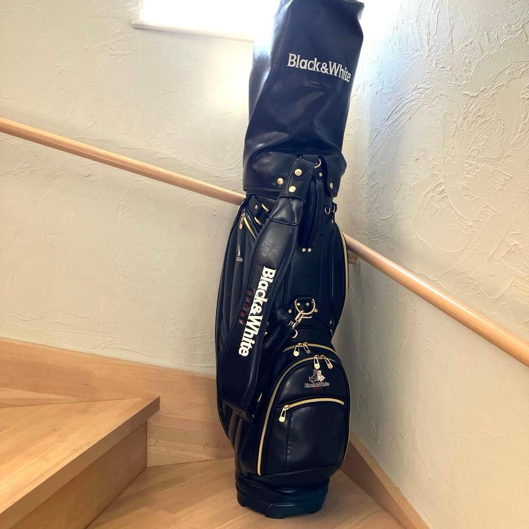 [送料込み] Black&White キャディバッグ　ブラック