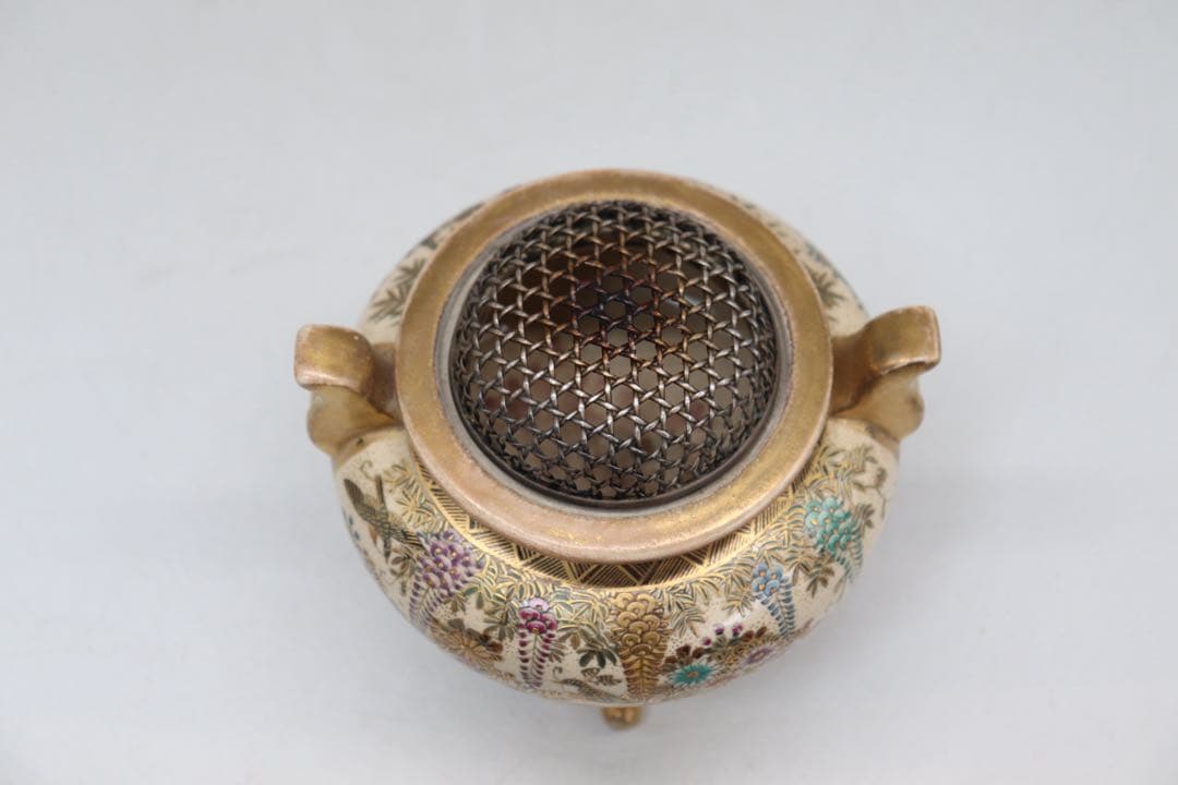 本薩摩　極上　香炉　純銀ぼや蓋　送料込み250708