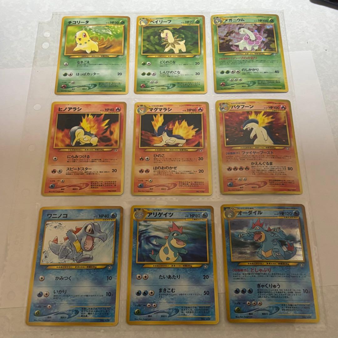 ポケモンカードneo 旧裏 プレミアムファイル 旧裏 初版 マークなし 御三家