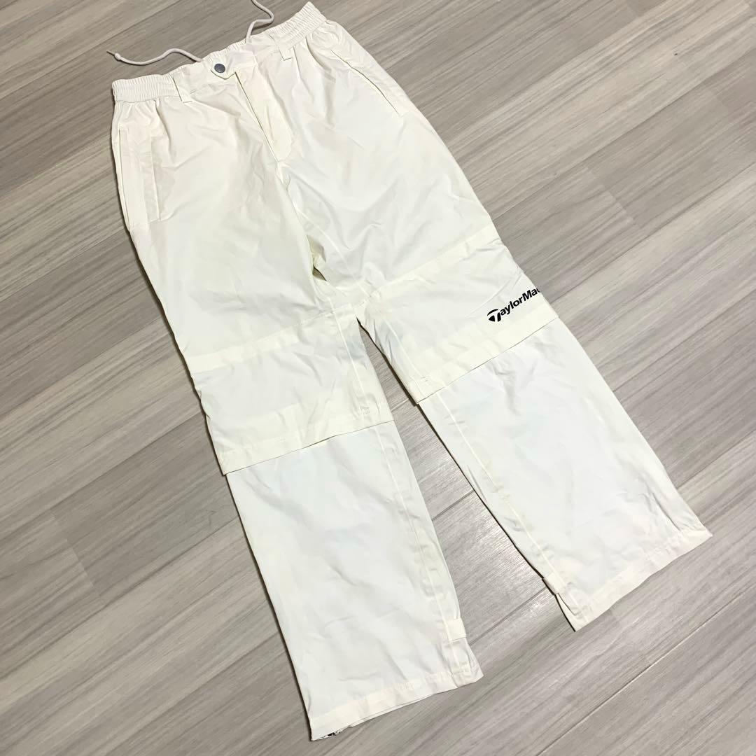 【美品】Taylor Made レインウェア セットアップ M 白/黒 収納袋