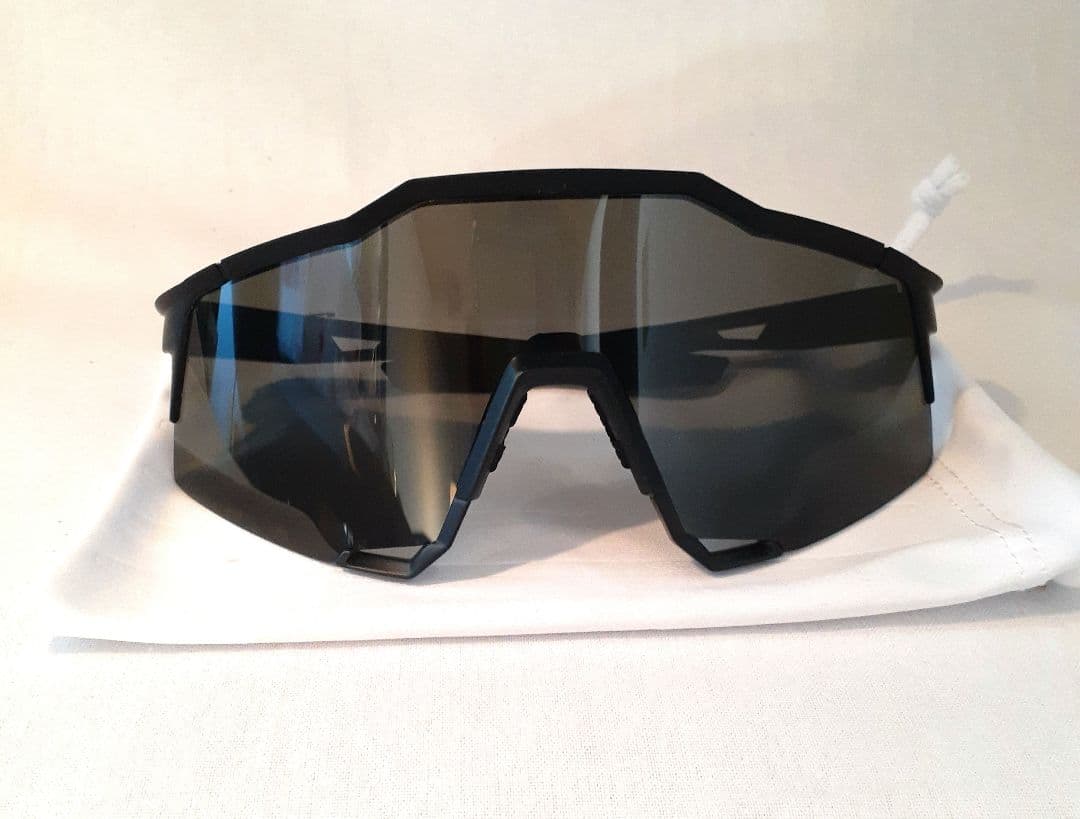 美品中古100% SPEEDCRAFT ブラック ワンハンドレッド サングラス