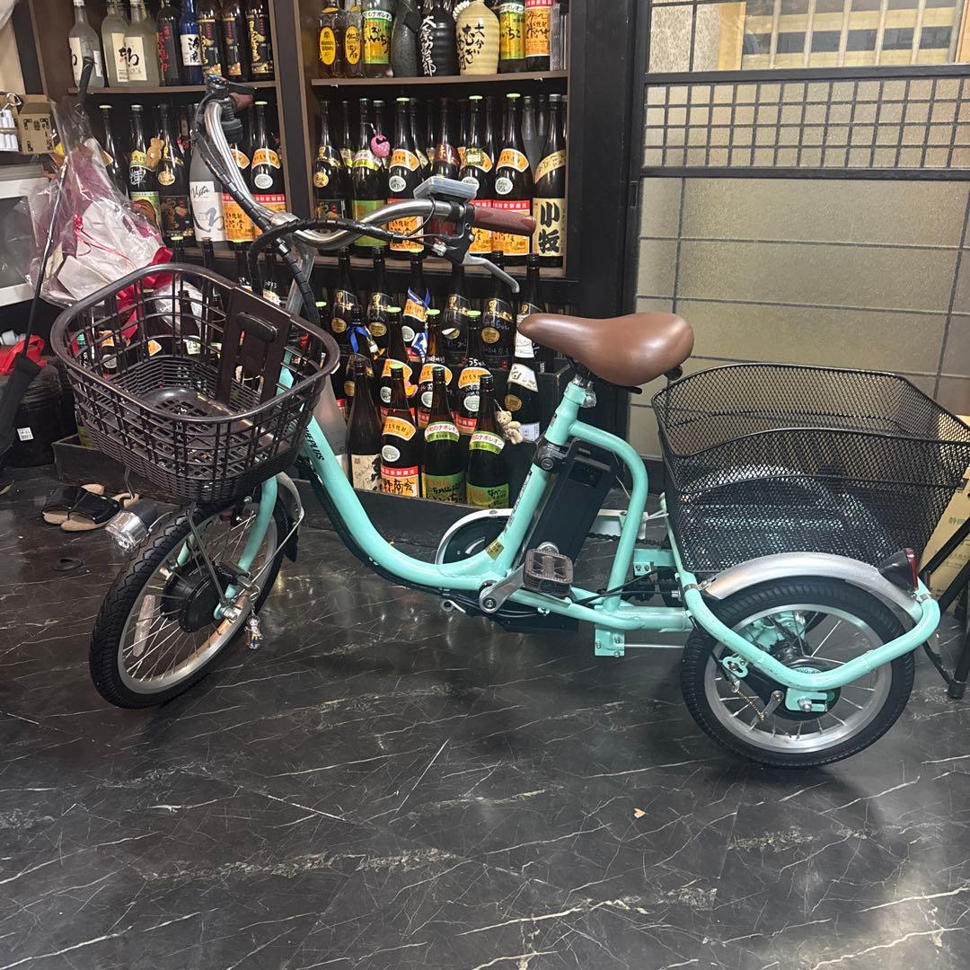 ミントグリーン 三輪電動アシスト自転車