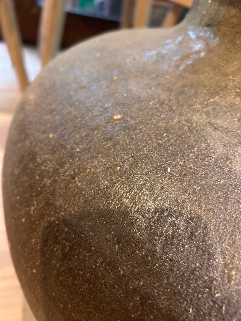 古美術◾️蔵の入口付近にあった特大50cmサイズの壺、壷、花瓶、甕、花道具、茶道具