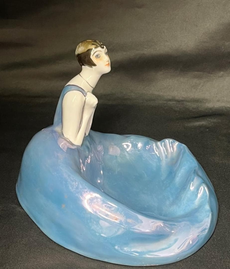 オールドノリタケ デコレディ ラスター彩 小物入れ 灰皿 アールデコ 婦人