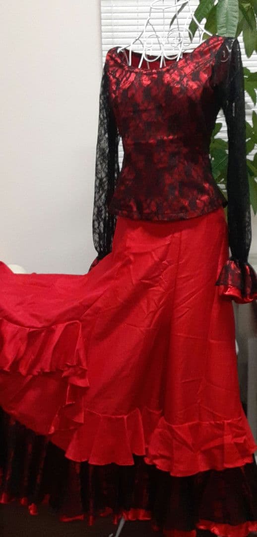 フラメンコ衣装　ツーピース