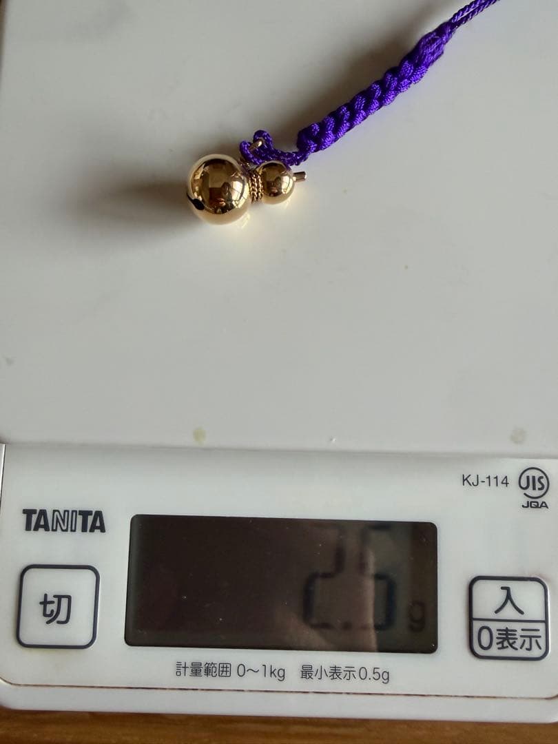 ひょうたん　ヒサゴ　K18　鈴　根付　ストラップ