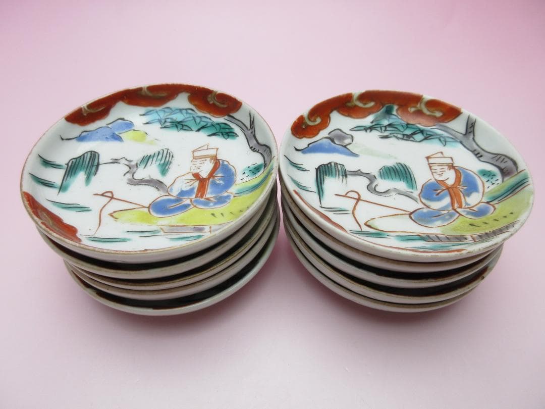 時代 人物紋 豆皿 小皿 10枚 61228