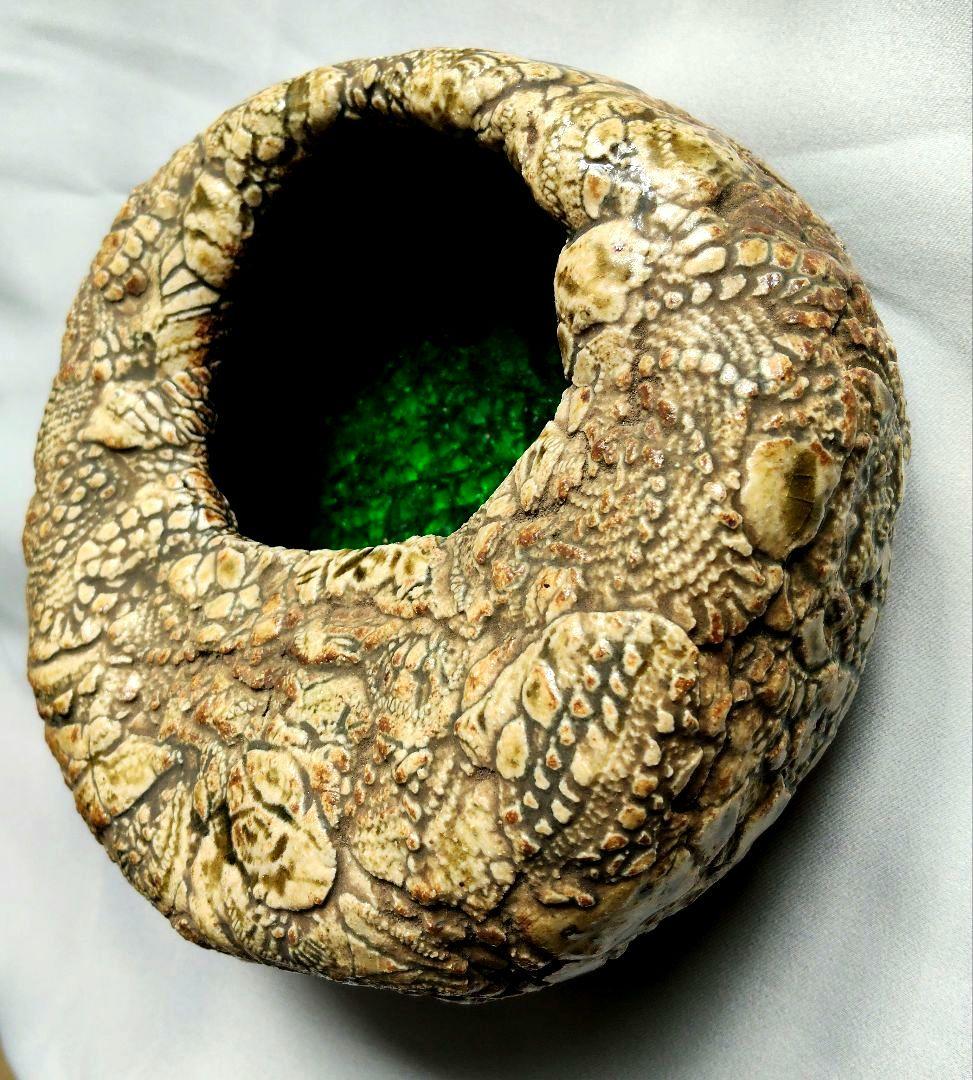 Wato 阿部和唐作 陶器 オーバル置物