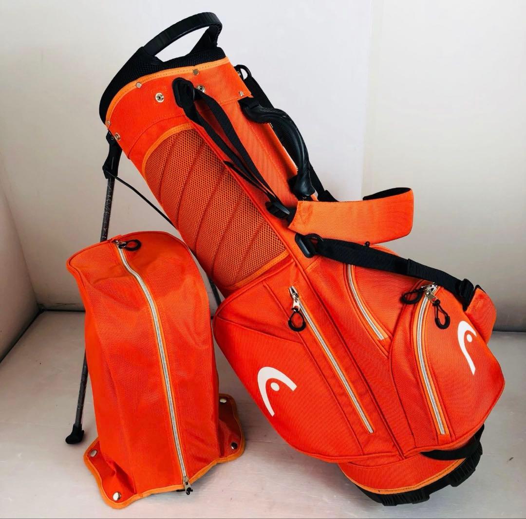HEAD パワービルド ゴルフ スタンドキャディバッグ９型　オレンジ　新品