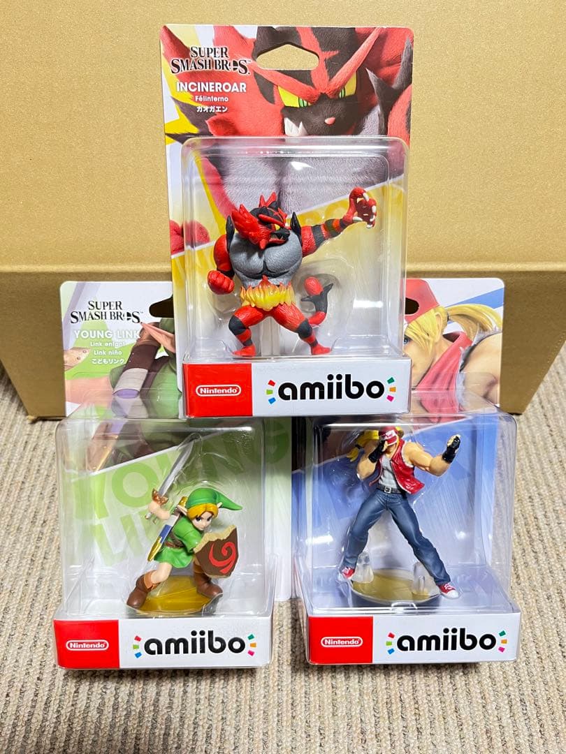 【即発送】amiibo ガオガエン　こどもリンク　テリー　セット　新品未開封