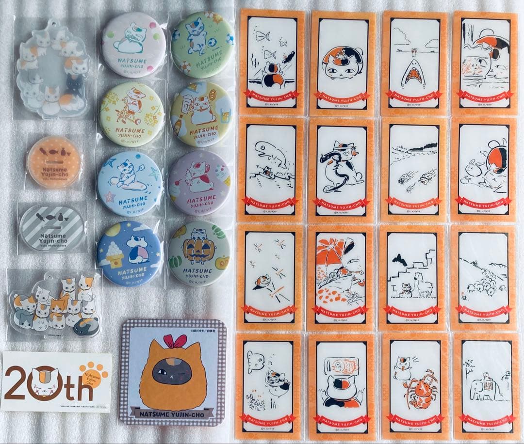 夏目友人帳 ニャンコ先生 缶バッジ クリアカード コースター アクリルスタンド