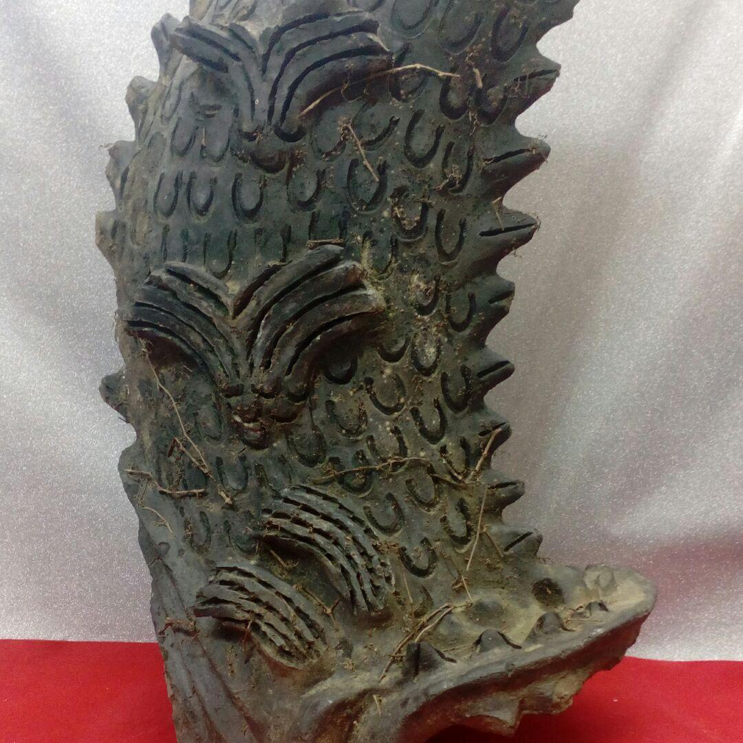 戦国末期〜江戸時代前期頃極稀少レア博物館資料級築城櫓城門用鯱シャチホコ古瓦当時物
