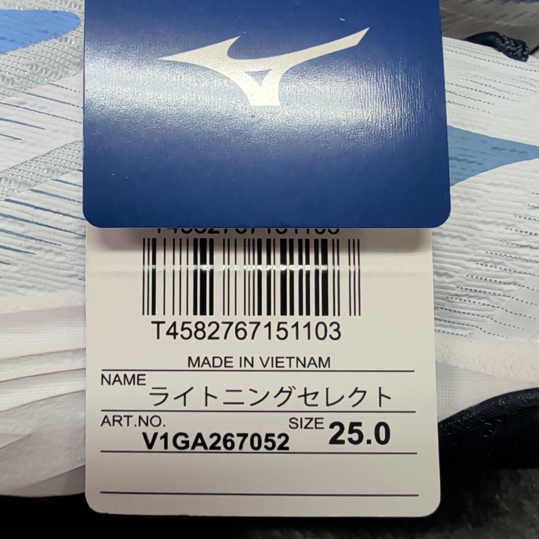ミズノ　バレーボールシューズ　ライトニングセレクト　25.0cm　新品