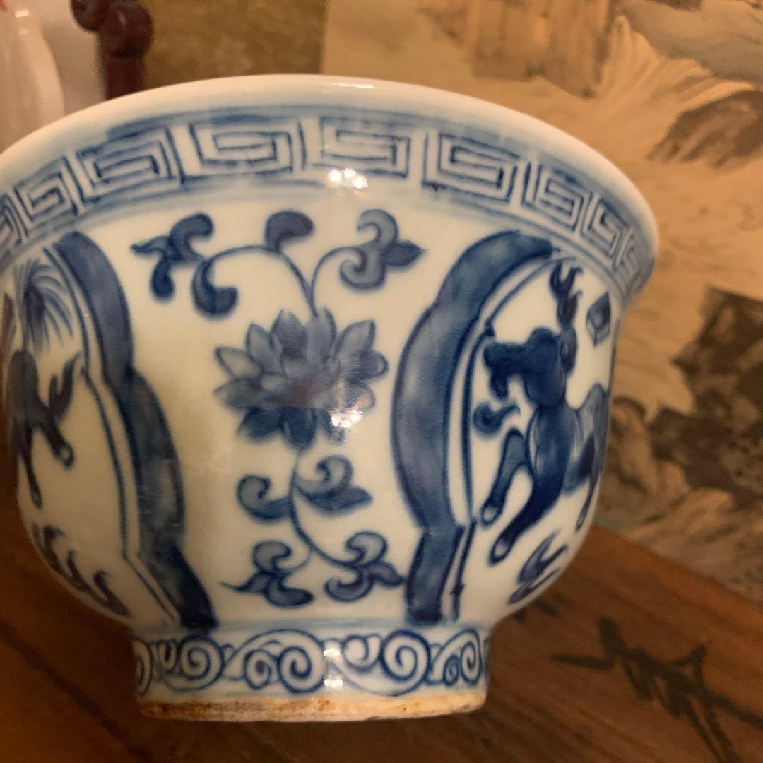 中国美術 古麒麟　清の時代康煕　椀　154