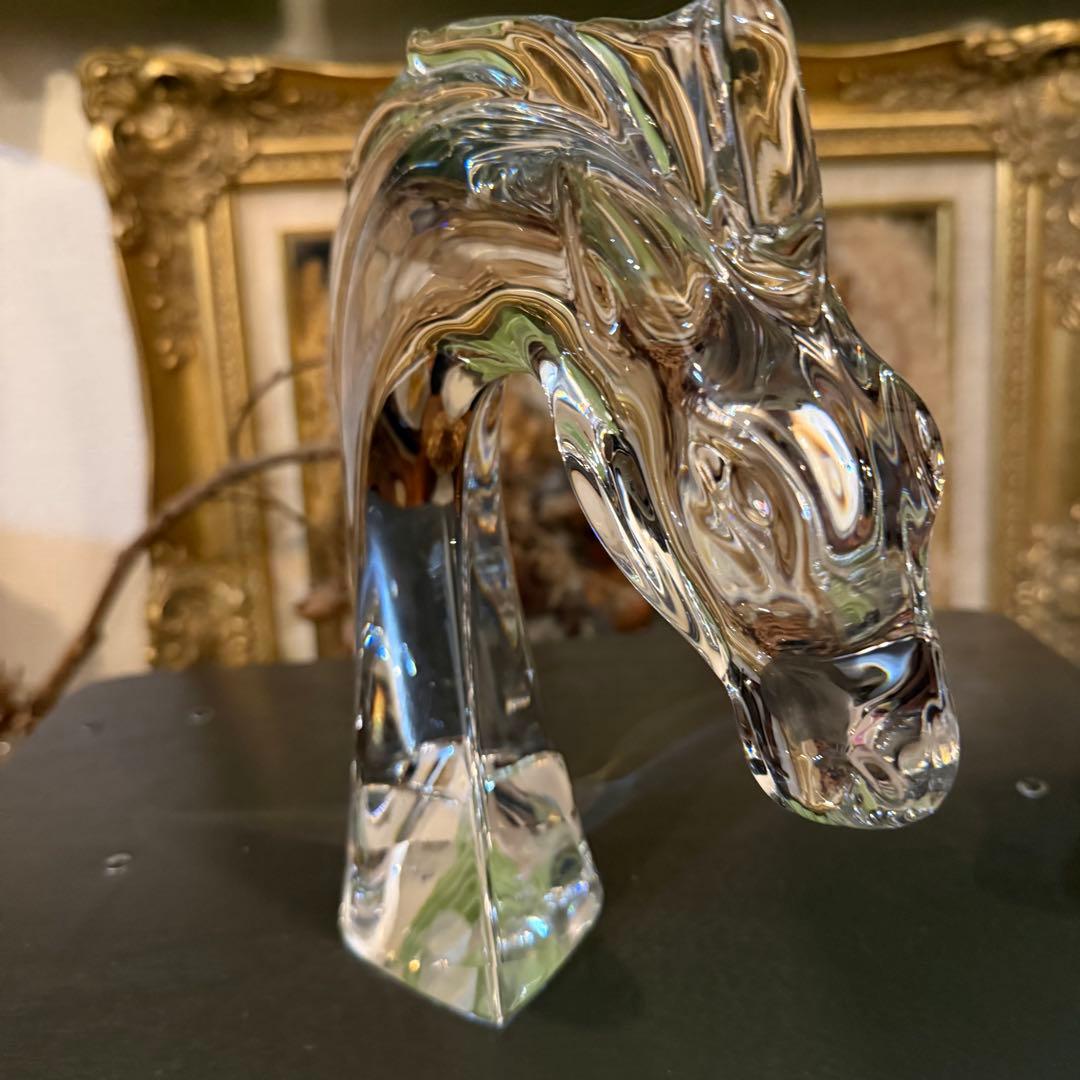 DAUM 馬 クリスタル ドーム フランス ビンテージ ガラス FRANCE