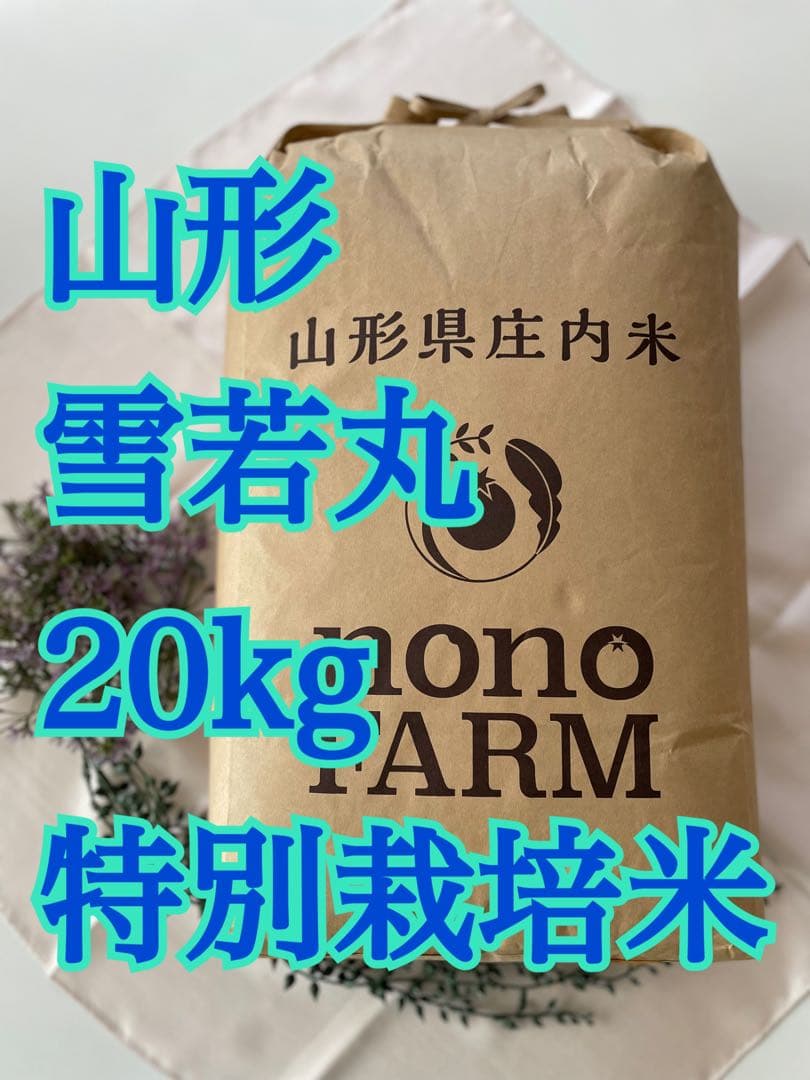 雪若丸　20kg 山形　令和7年　特別栽培米
