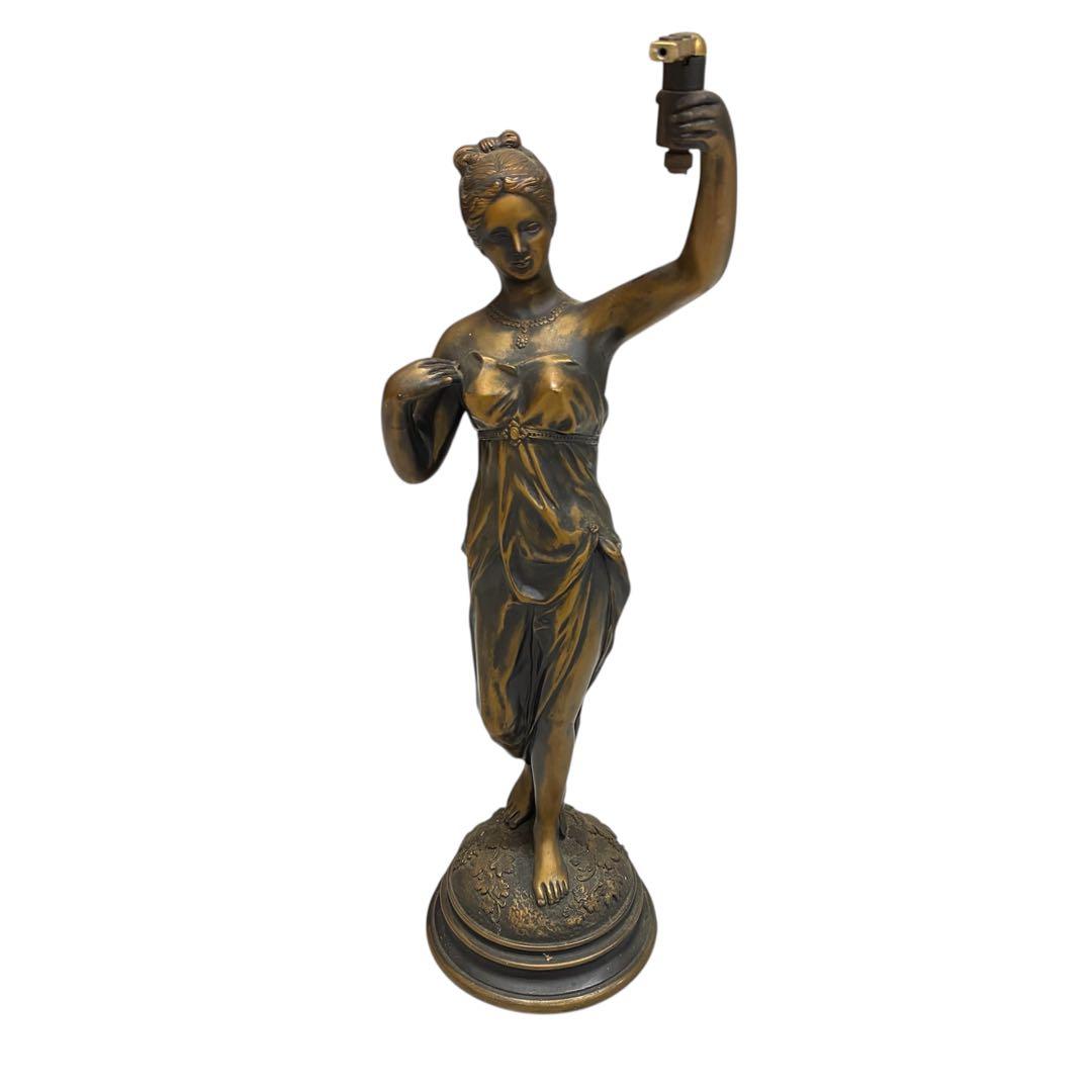 ブロンズ象　女神　アンティーク　昭和　レトロ インテリア　置物