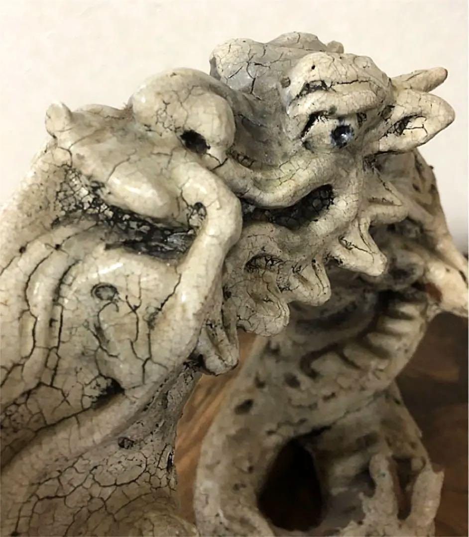 時代 白龍神 陶器 在銘 合わせ箱付き