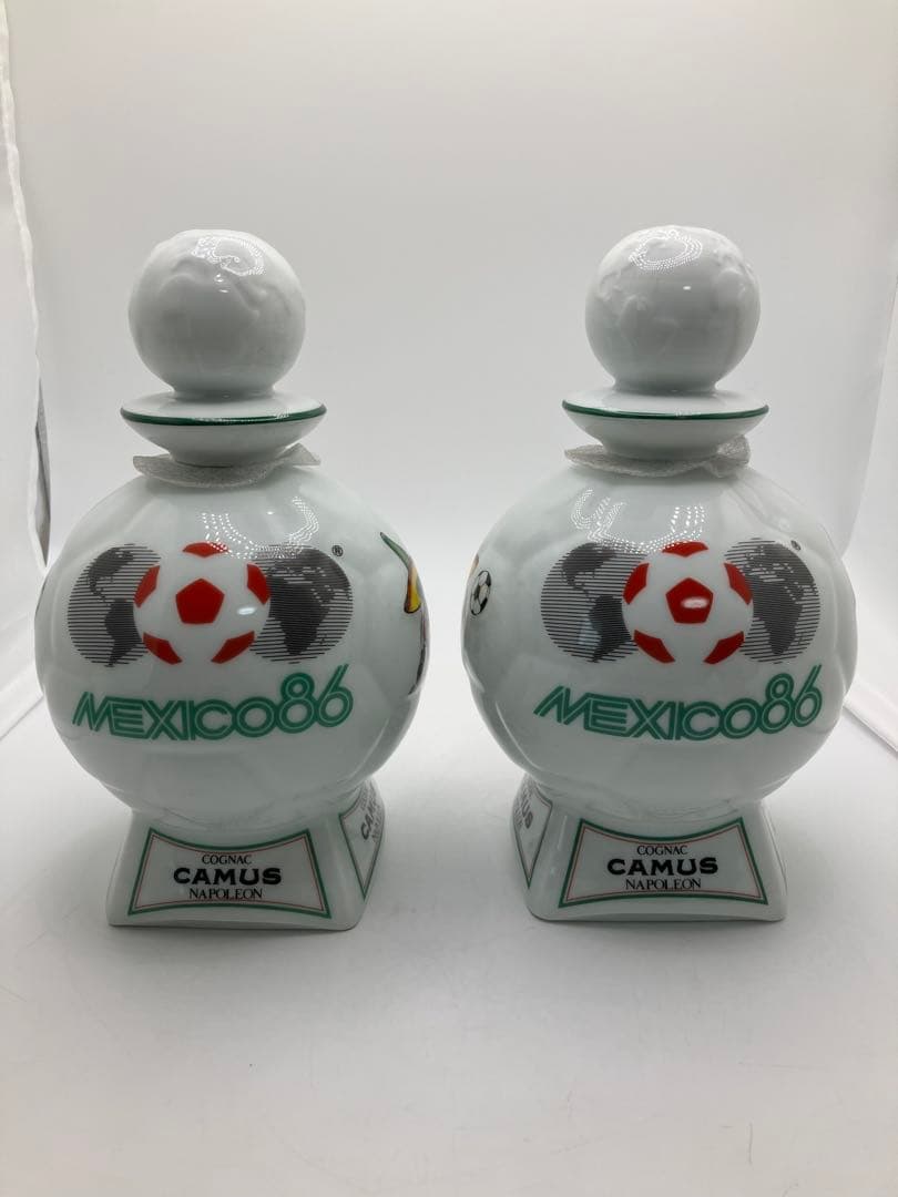 【未開栓】CAMUS メキシコ86 サッカー陶器ボトル 2本セット