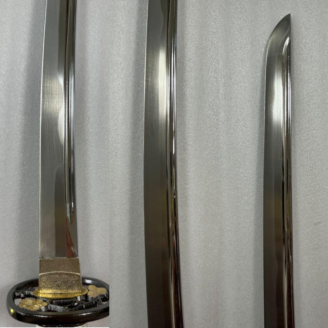 新品 模造刀　樋入り刀身 打刀 黑鞘　コスプレ 鞘付き長さ約105cm 26A2