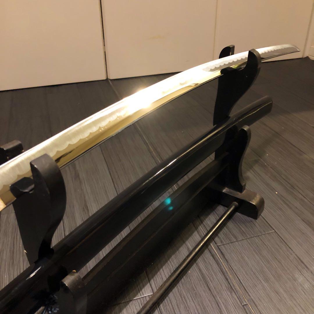 高級模造刀　高級居合刀　優波紋　亜合金刀身　名刀　居合刀　緑藍拵え