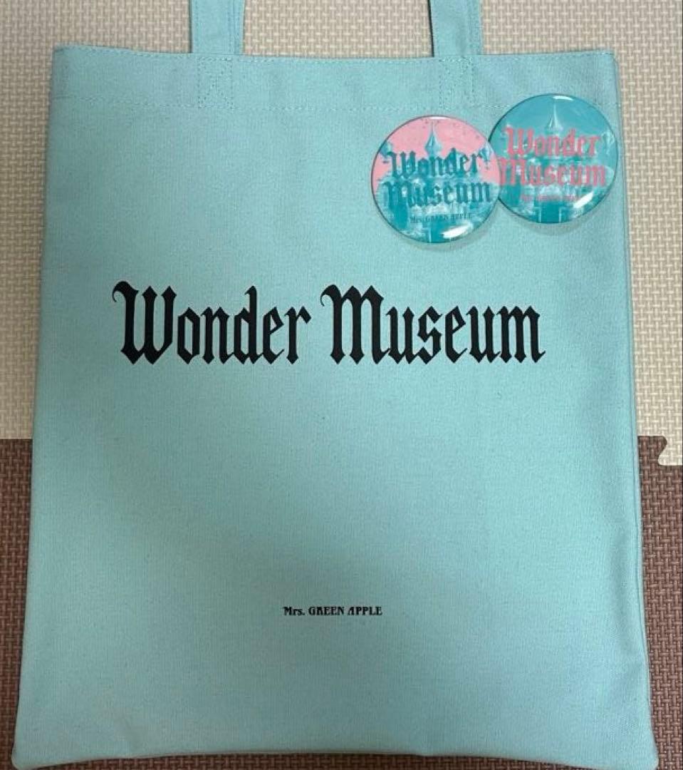 Wonder Museum 水色 トートバッグ 缶バッチ2種付き