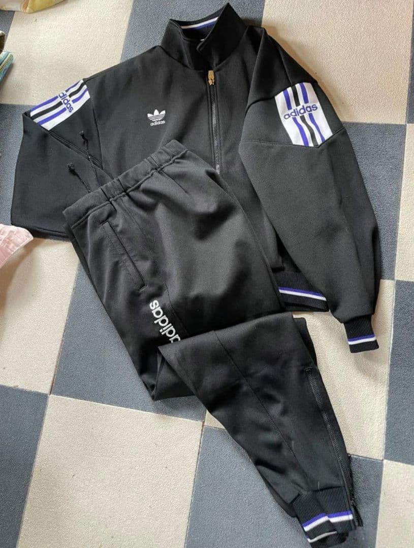 デサント製 adidas アディダス トレフォイル ジャージ セットアップ