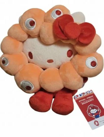 【Xmas特価】ミャクミャク サンリオ 推しカラーぬいぐるみMハローキティ新品