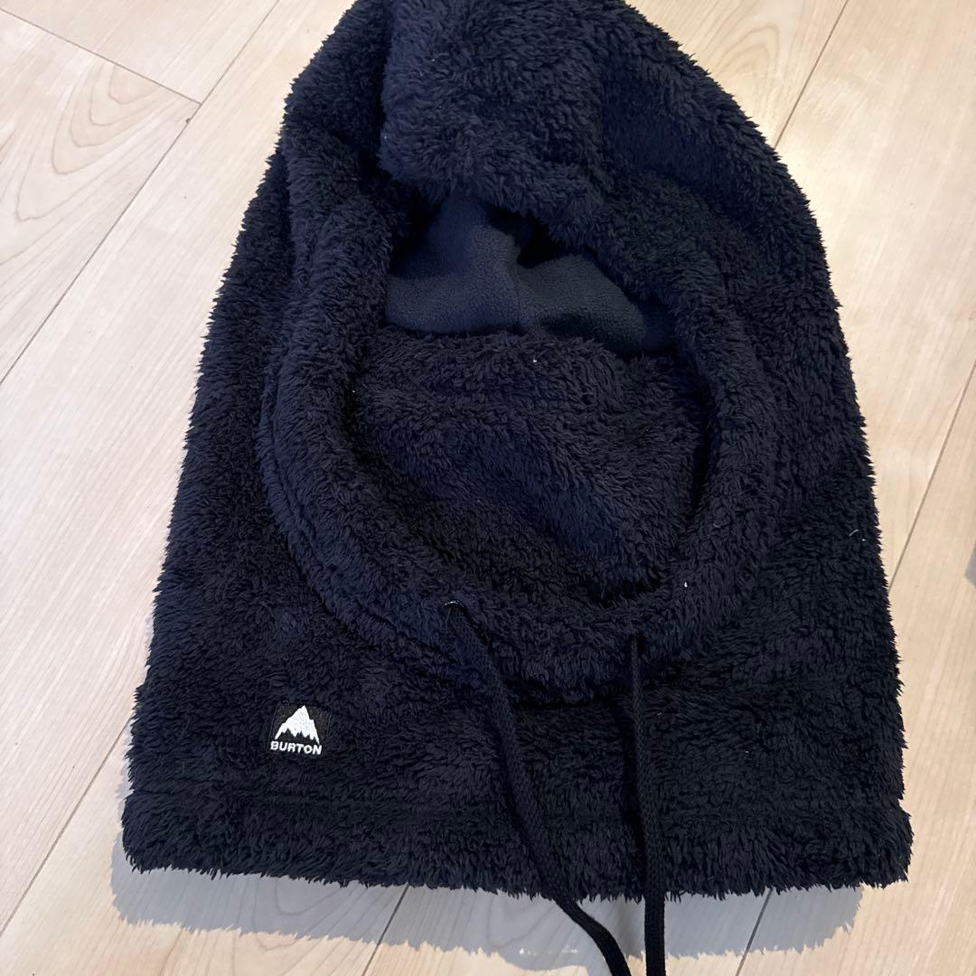 BURTON フリースフード付き帽子 黒