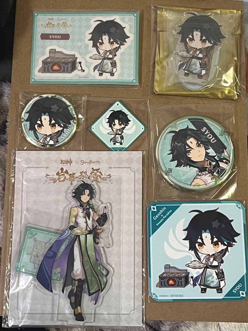 原神　スイパラ【魈】アクスタ＆缶バッジ&コースター等の7点セット