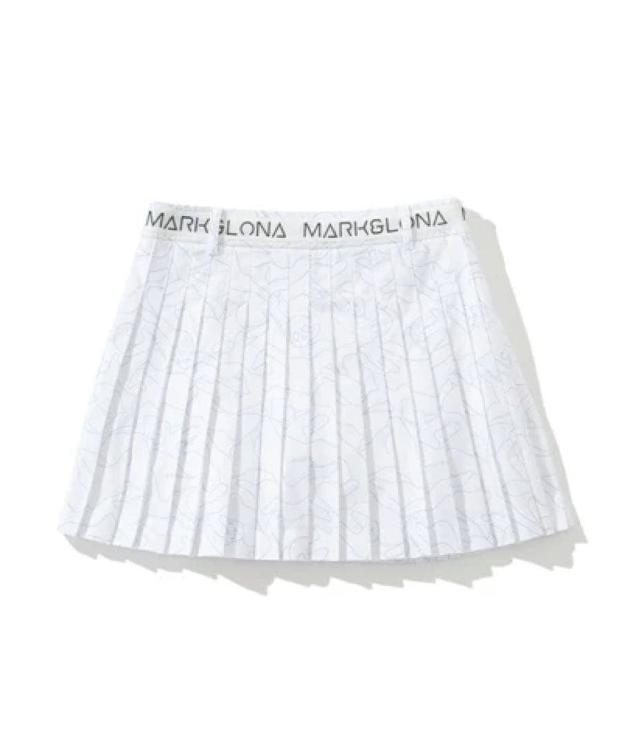 新品同様　MARK&LONA ホワイトプリーツスカート36