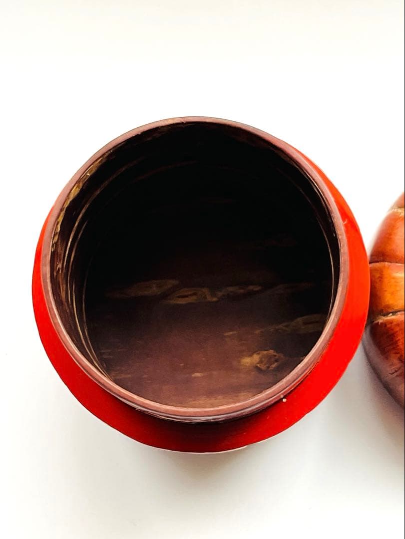 値下げ　新品未使用　茶道具 棗 梅模様　樺桜