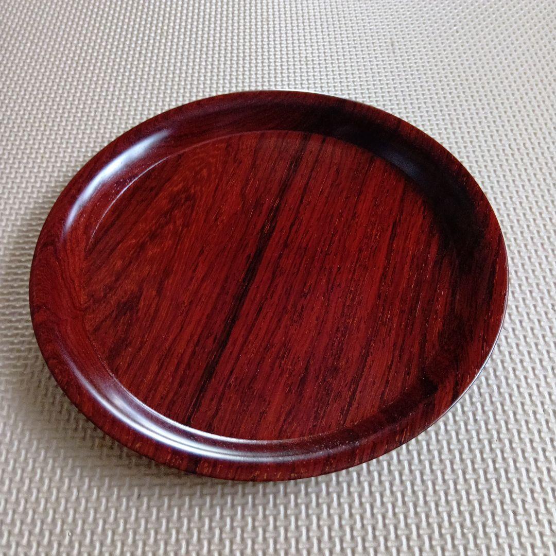 新品未使用品　漆　本うるし　紫壇　おぼん　GENUINE LACQUER