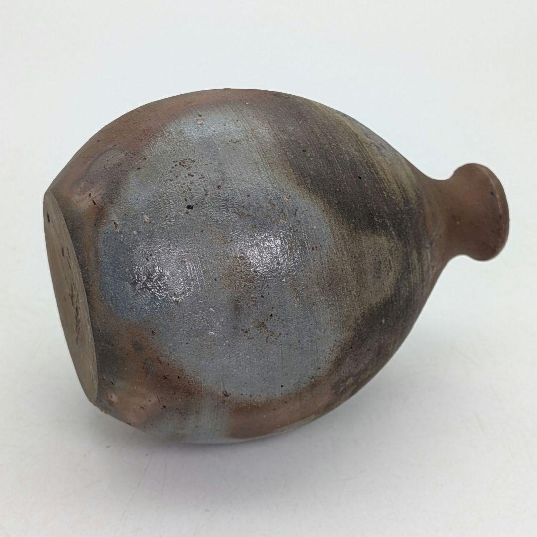 岡山県重要無形文化財 四代松田華山 備前焼 徳利 共箱共布栞 とっくり 酒器