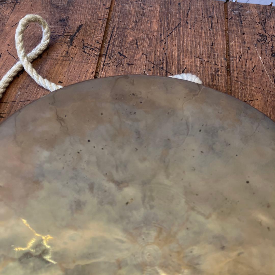 アンティーク 韓国楽器 打楽器 チン ケンガリ 銅鑼 鐘 2点セット 民族楽器