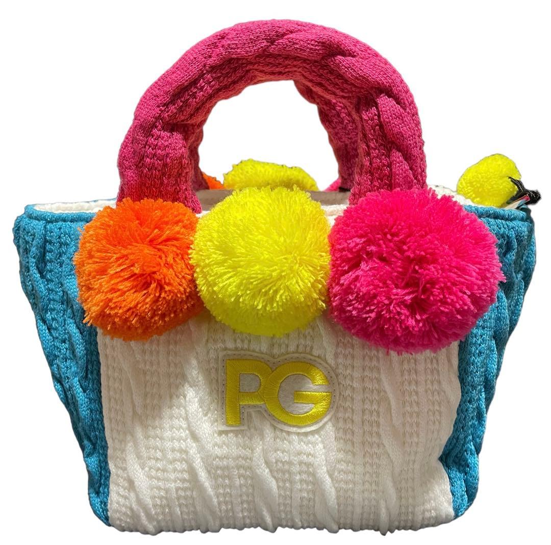 新品 PEARLY GATES PG ケーブルニット カートバッグ ホワイト