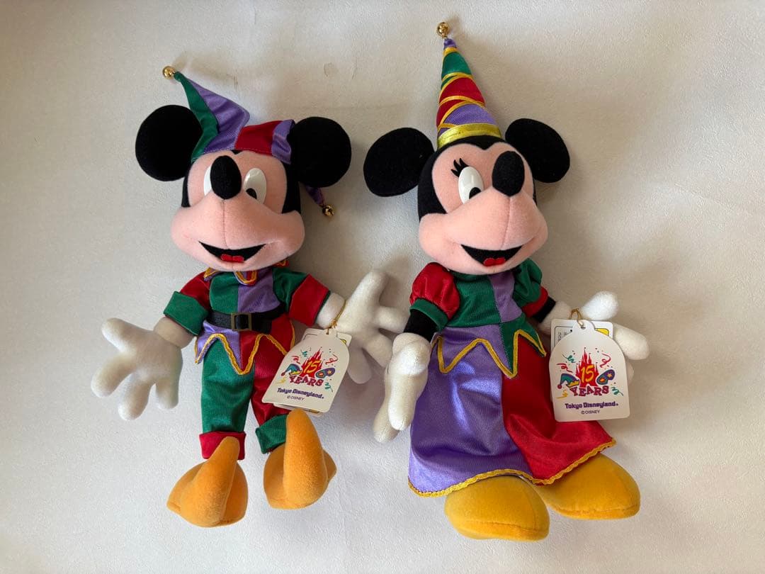 東京ディズニーランド　15周年　ぬいぐるみ　ミッキー　ミニー　2個セット