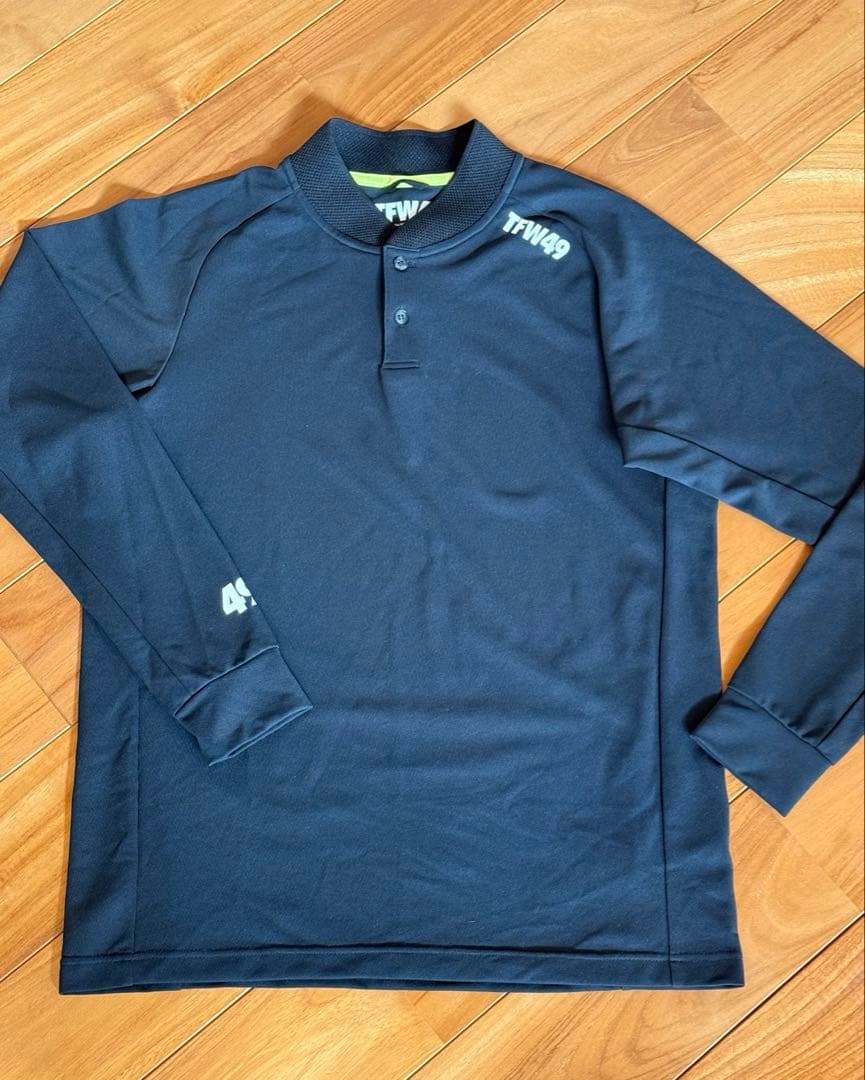 TFW49 ブラック M 長袖ポロシャツ