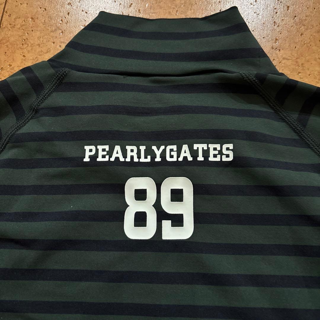 新品同様　極美品　パーリーゲイツ　ボーダー 長袖インナーシャツ ゴルフ サイズ3