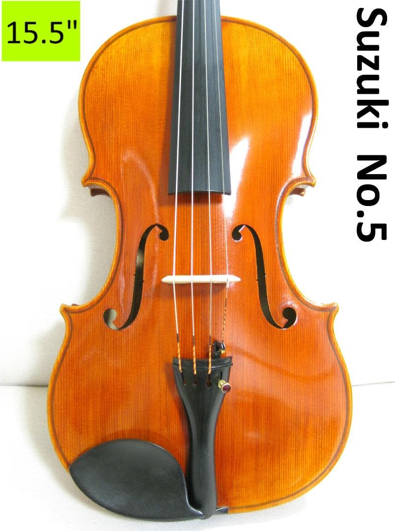 【本格モダン上位機種】 鈴木バイオリン社 ビオラ No.5 付属品セット