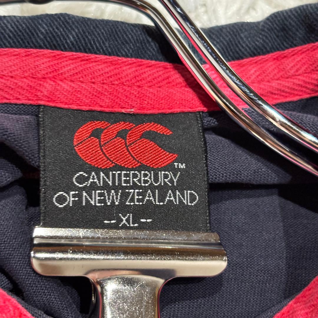 【美品】カンタベリー　ラガーシャツ ラグビー XL ポロシャツ　ワッペン 刺繍