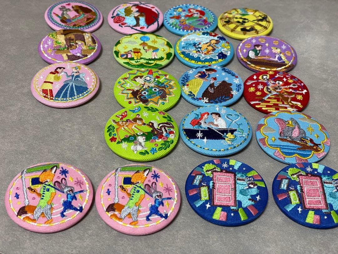 【セット販売】ディズニー刺繍バッジ 1&2 19個セット