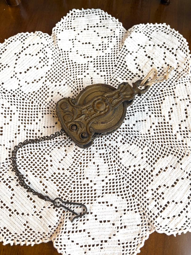 フランスアンティーク　ランププーリー　照明金具　滑車　古道具　ブロカント　蚤の市