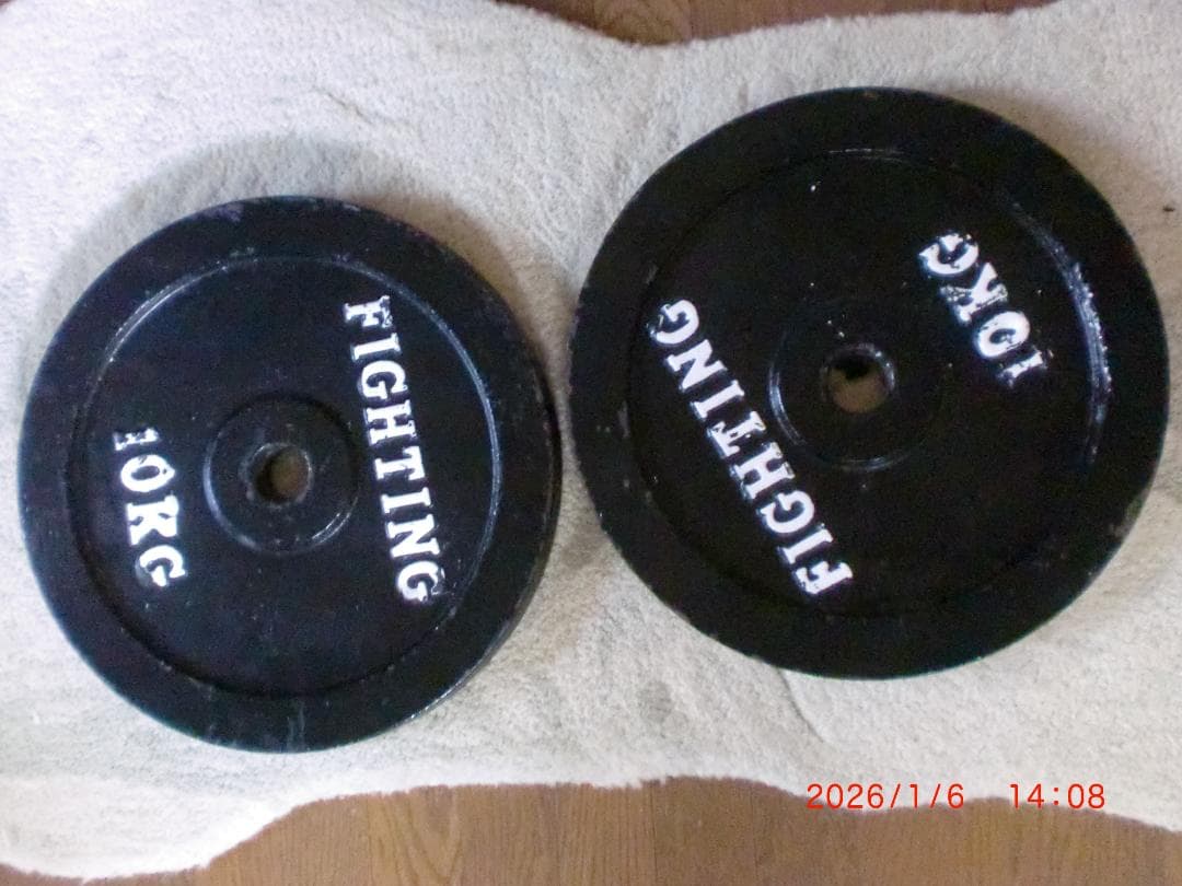 20kg.FIGHTING 10kg バーベルプレート 2枚セット