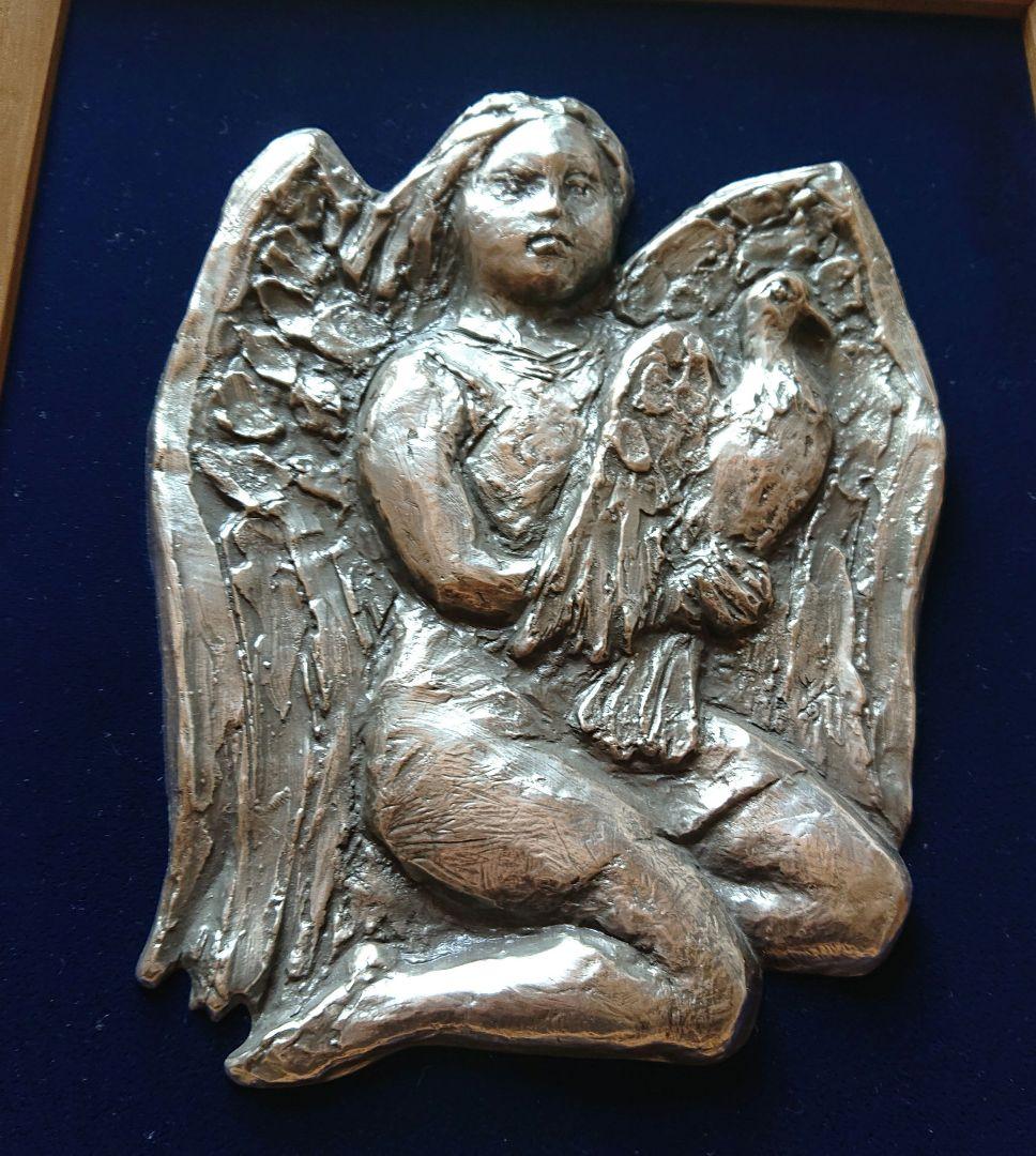 菊池一雄作ブロンズ盾額