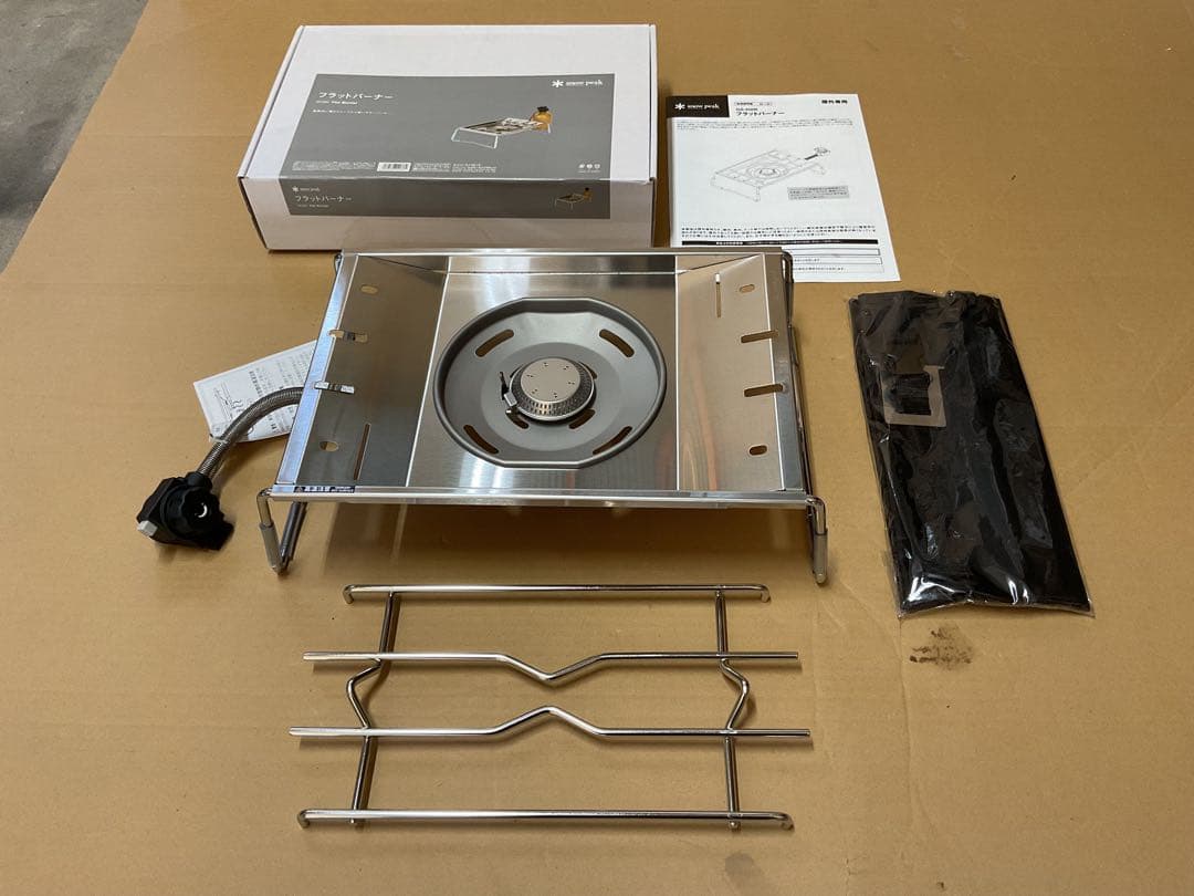  peakフラットバーナー&フィールドラック2段天板３枚付き新品セット